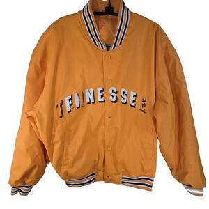 Steve & Barry Tennessee Varsity Leather Jacket Mens Medium Preppy Football Cold